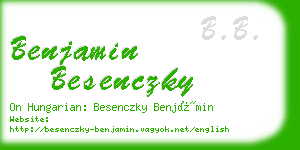 benjamin besenczky business card